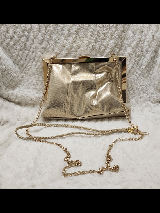 Nina Handbags - Nina New York Evening Clutch Bag – Metallic Gold with Detachable Chain